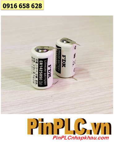 FDK CR14250SE (chân thép 2 chấu hàn), Pin nuôi nguồn PLC FDK CR14250SE 1/2AA 850mAh, Xuất xứ NHẬT